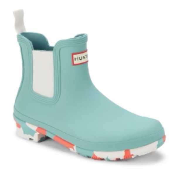 Hunter Chelsea Short Rubber Boots - color Seafoam sz 10 US - Picture 6 of 15